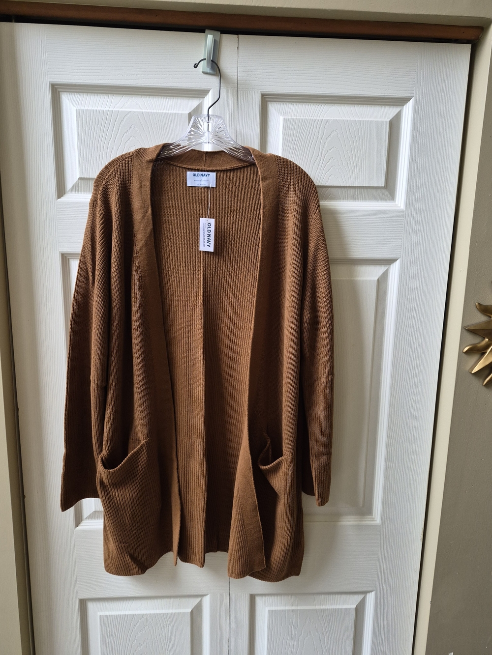 Old Navy Open-Front Cardigan Sweater - Cognac Brown - Picture 4 of 6
